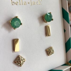 BELLA JACK 3 pack earrings/New in box
